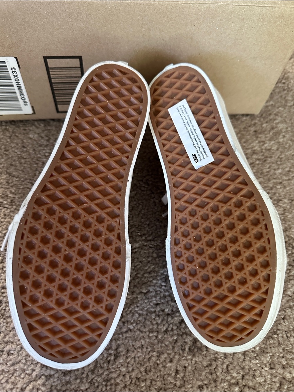 Vans Peach & White Mid-Top Platform Sneakers - Picture 3 of 3